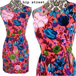 J CREW Sleevless Cotton Floral Print Sheath Dress 8